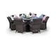 image 3 of Arizona Round 8 Seater Rattan Patio Dining Set | Grey | Grey