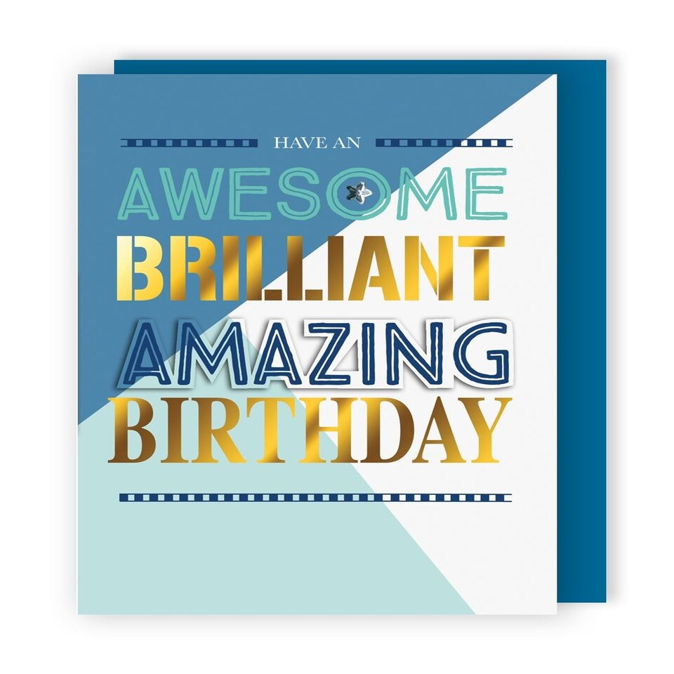 image 1 of Awesome Brilliant Amazing Birthday Card