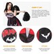 image 2 of Vampire Cheerleader Costume - Facepaint and Pom Poms | Black | M