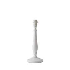 ValueLights Victoria White Wood Traditional Stem Table Lamp Base