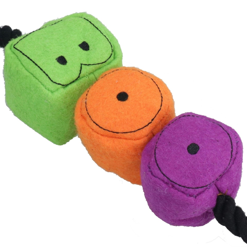 image 1 of Dog Puppy Small Halloween Gift Plush Comfort Squeaky BOO Rope Play Toy