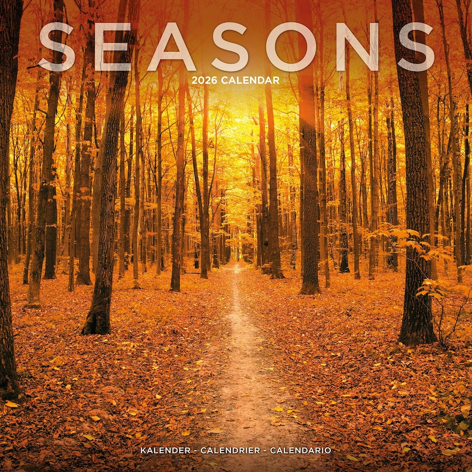 image 1 of Seasons 2026 Calendar | Square Wall Calendar | Travel & Nature Gift | Plastic Free Packaging | by Avonside Publishing