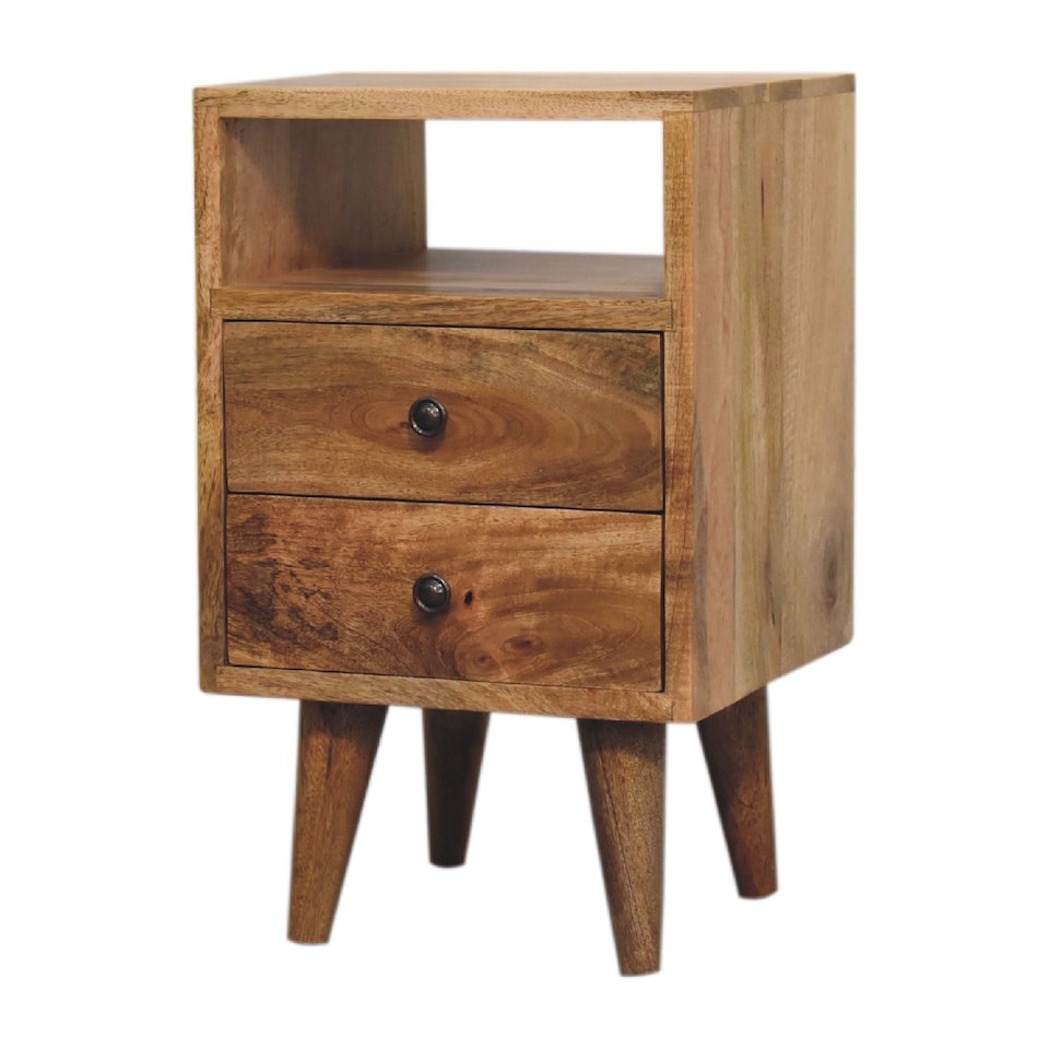 image 1 of Artisan Furniture Solid Wood Mini Oak-ish Classic Open Bedside