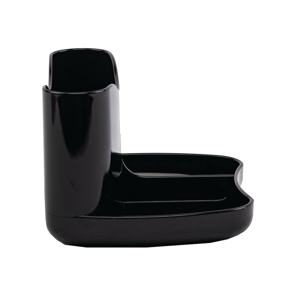 image 1 of 5 Star Kaddymaster Desk Organiser Pen Holder Black Compact Office Desk Tidy for Pens Stationery Home School