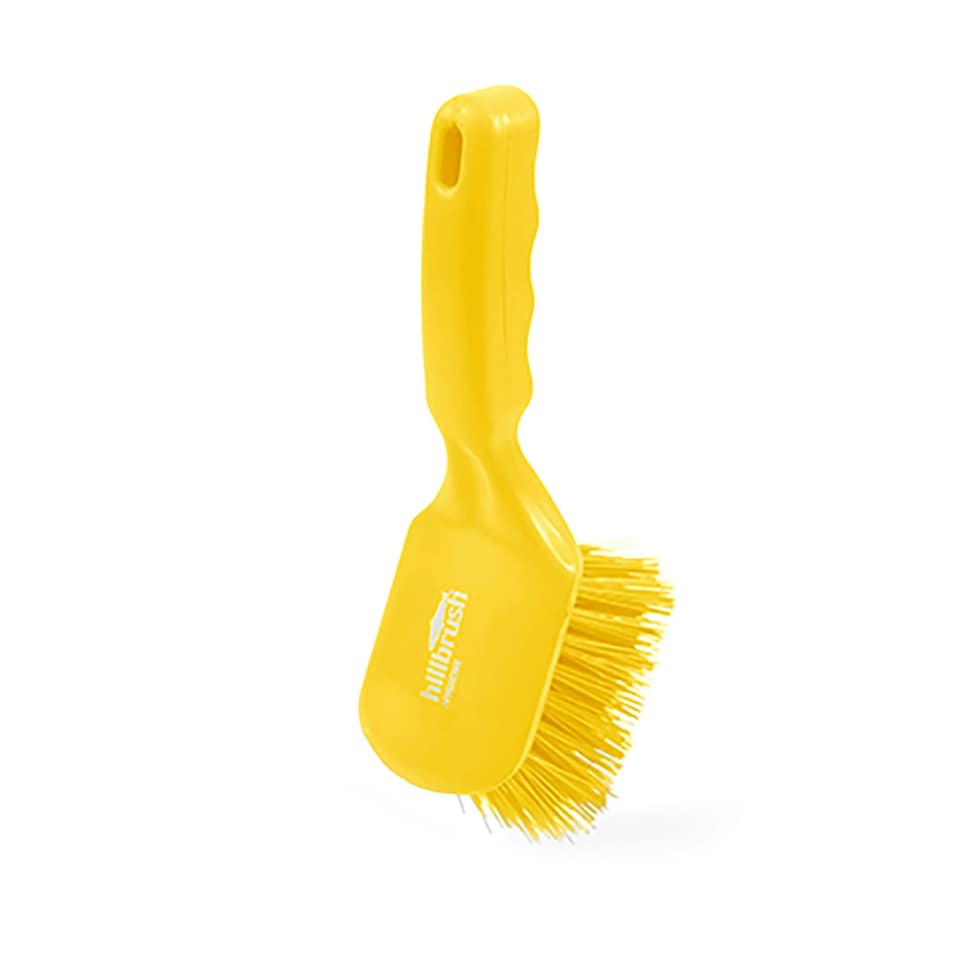 Hillbrush DRS Short Handled Stiff Brush - Yellow - 254mm
