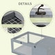 image 5 of PawHut Tortoise House w/ Mesh Roof, Small Pet Reptile Wooden House - Grey