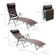 image 7 of Outsunny Sun Lounger Recliner w/ Pillow Foldable 7 Levels Texteline Brown