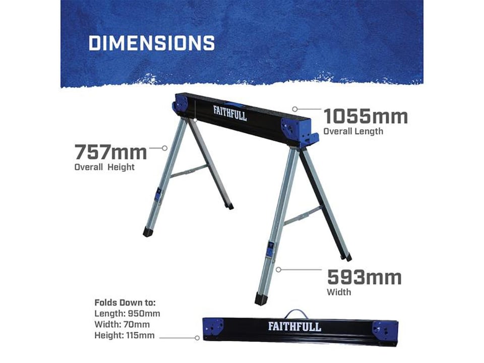 image 1 of Faithfull Folding Saw Horse - Pair