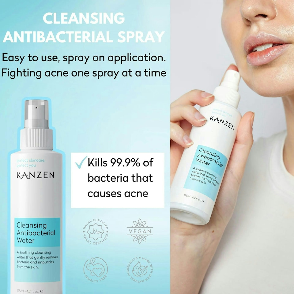 image 1 of Kanzen Skincare Derma Cleansing Anti-bacterial Water 125ml