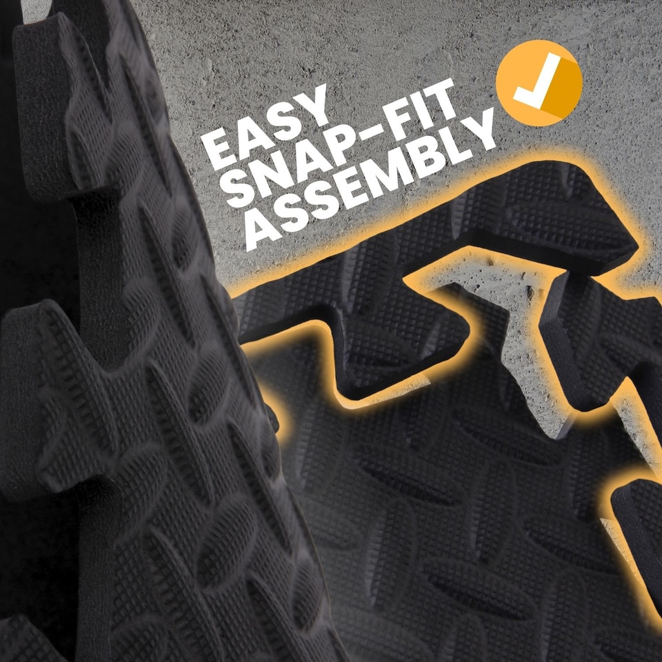 image 1 of Soft Interlocking Floor Mats Set - Non-Slip Foam Tiles EVA Puzzle Mats for Gym, Garage, Home Workout, Playroom, or Office