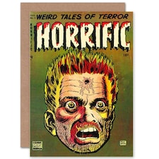 Comics Weird Tales Terror Horrific Birthday Card