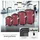 image 3 of Suitcase Set Mila - 4 hard-shell suitcases, including luggage scales and tags | Red | burgundy | 1