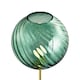 image 3 of Designer Chic Floor Lamp with Brushed Gold Base and Emerald Green Glass Shade | Green