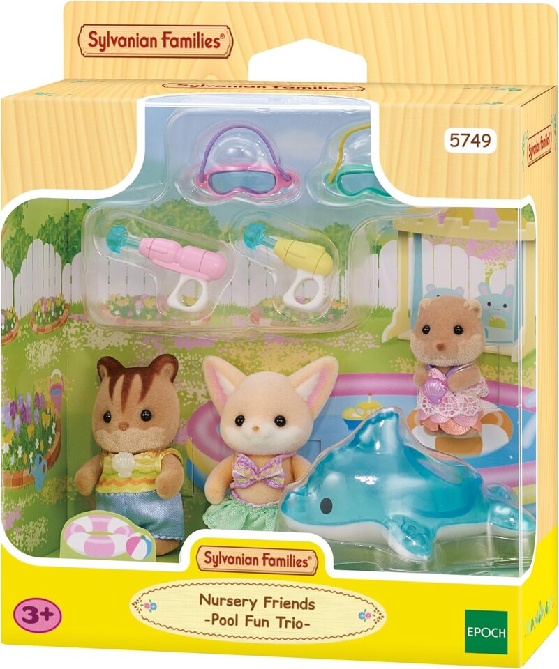 image 1 of Sylvanian Families Nursery Friends Pool Fun Trio