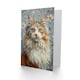 image 2 of Fluffy Maine Coon cat Lover Retro Floral Pattern Her Birthday Card