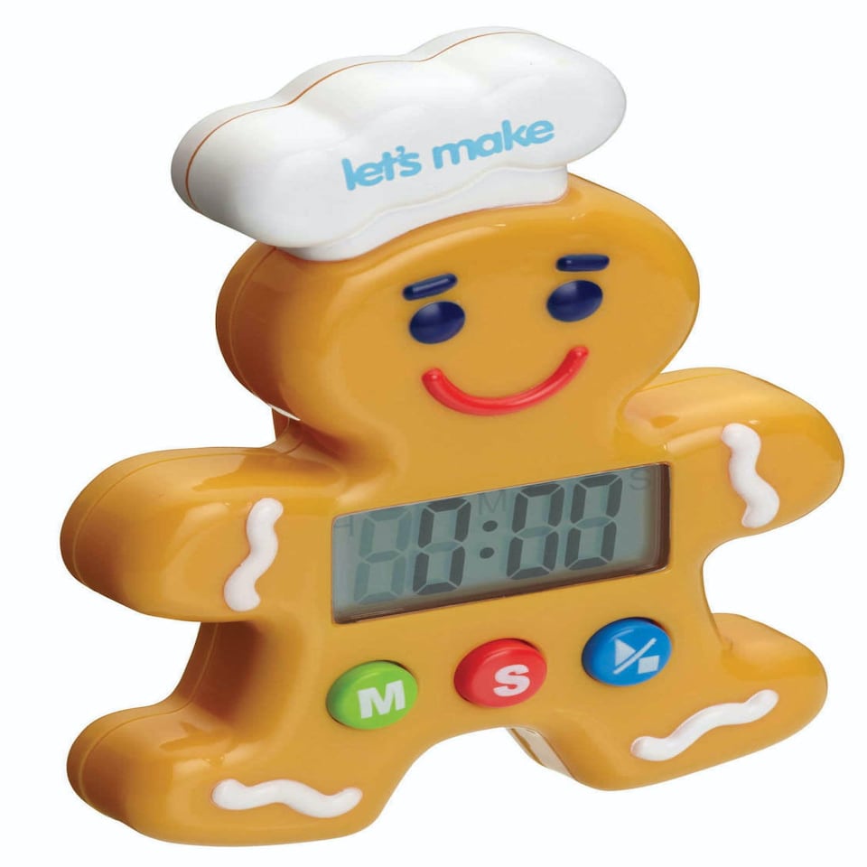 image 1 of KitchenCraft Digital Timer Assorted Gingerbread Man