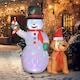 image 9 of Outsunny 6FT Christmas Inflatables Snowman & Dog with Built-in LED Lights and Flashing Light, Blow Up Christmas Inflatable Decoration for Indoor Outdoor Decor, Garden
