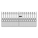 image 2 of Balmoral Premium Spear Top Low Double Driveway Gate - Steel - Fits Gap 2743 mm x 1168 mm High - Electro Galv./Black Powder Coated Black