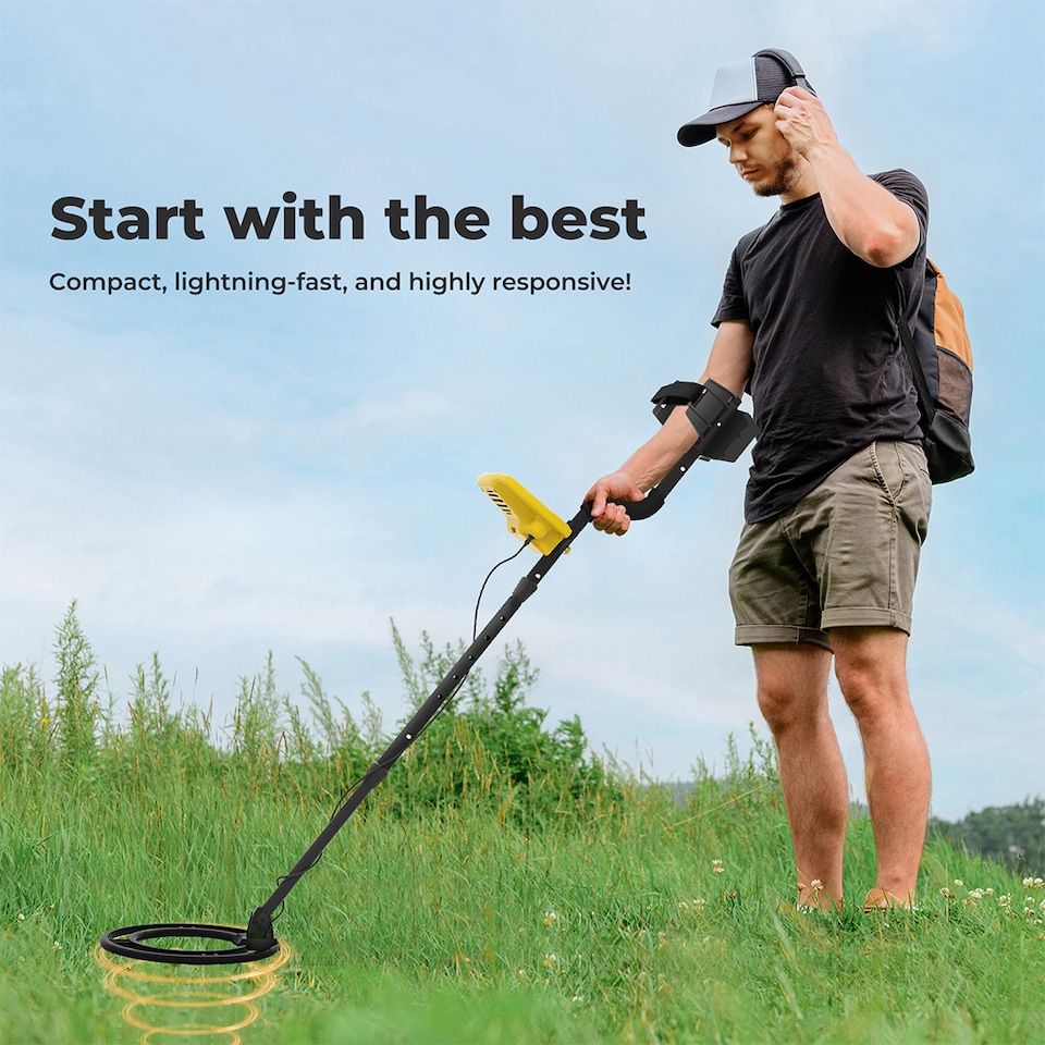 image 1 of Traderight Metal Detector Waterproof 24cm Coil LCD Display 8 Sensitivity Levels