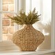 image 2 of Woven Bulrush Curved Vase N/A