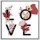 image 4 of Love typography (Picture Frame) Brown | Oak | S