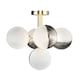 image 1 of BHS Emile 5 Light Flush Ceiling Light, Satin Brass