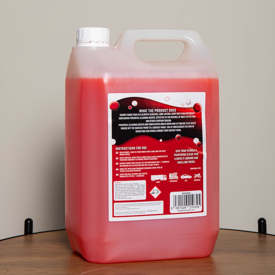 image 1 of 5 Litres Cherry Snow Foam Car Shampoo for All Vehicles