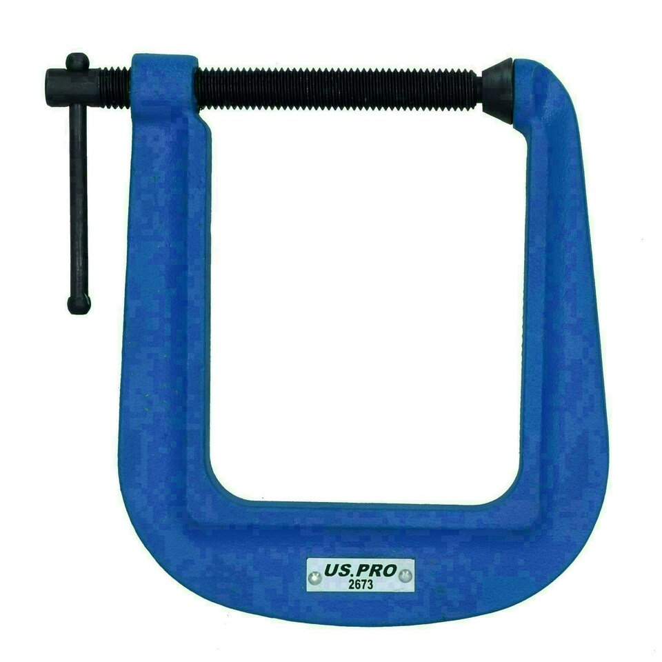 image 1 of 3" (75mm) Deep Throat (4-1/2") G Clamp Grip Holder Clamp Vice Clamping 24 Pack
