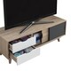 image 2 of Alford Scandinavian TV Unit Stand 120cm Media Cabinet & Drawers Oak Grey