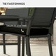 image 4 of Outsunny Set of 4 Outdoor Seat Cushion with Ties, for Patio Furniture, Beige 