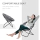image 4 of Outsunny Folding Saucer Moon Chair Oversized Padded Seat Round Grey