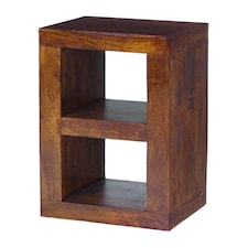Dakota 2 Hole Display Unit - Mango Wood - L35 x W44 x H81 cm - Dark Finish