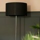 image 1 of ValueLights Charlie White Stem Table Lamp Cartoon Dino Shade & Bulb Black