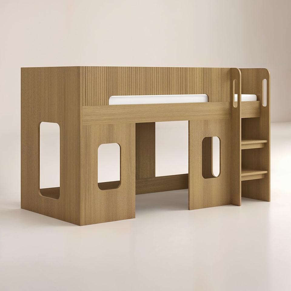 image 1 of Flair Lino Playhouse Mid Sleeper Bed Oak