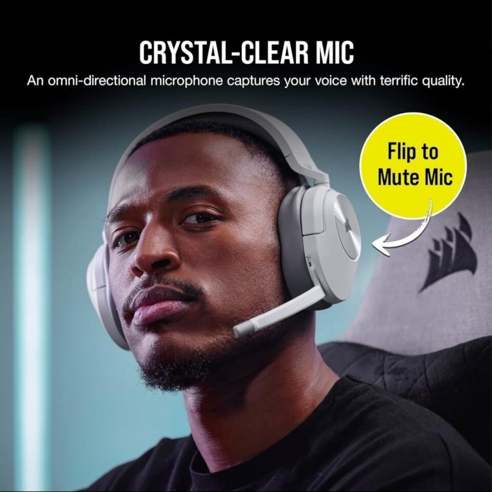 image 1 of Corsair HS55 Wireless Gaming Headset - White