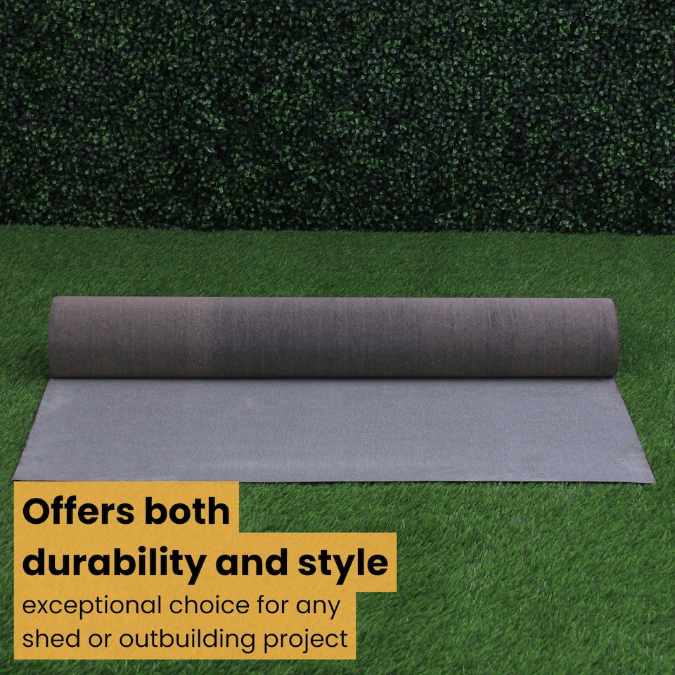 image 1 of NOVECRAFTO Polyester Shed Roofing Felt – Heavy-Duty Weatherproof Roof Felt Roll for Summerhouses, Sheds & Kennels – Premium Long-Life Roof Covering Green | 10m x 1m