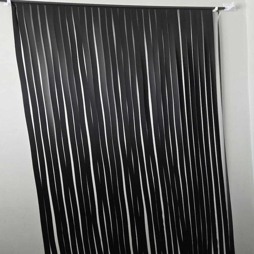 image 1 of Heavy Duty Bug Blind,Fly Blind,Strip Blind, Door Blind-ALL BLACK (80cm wide-UK Standard door size) Black