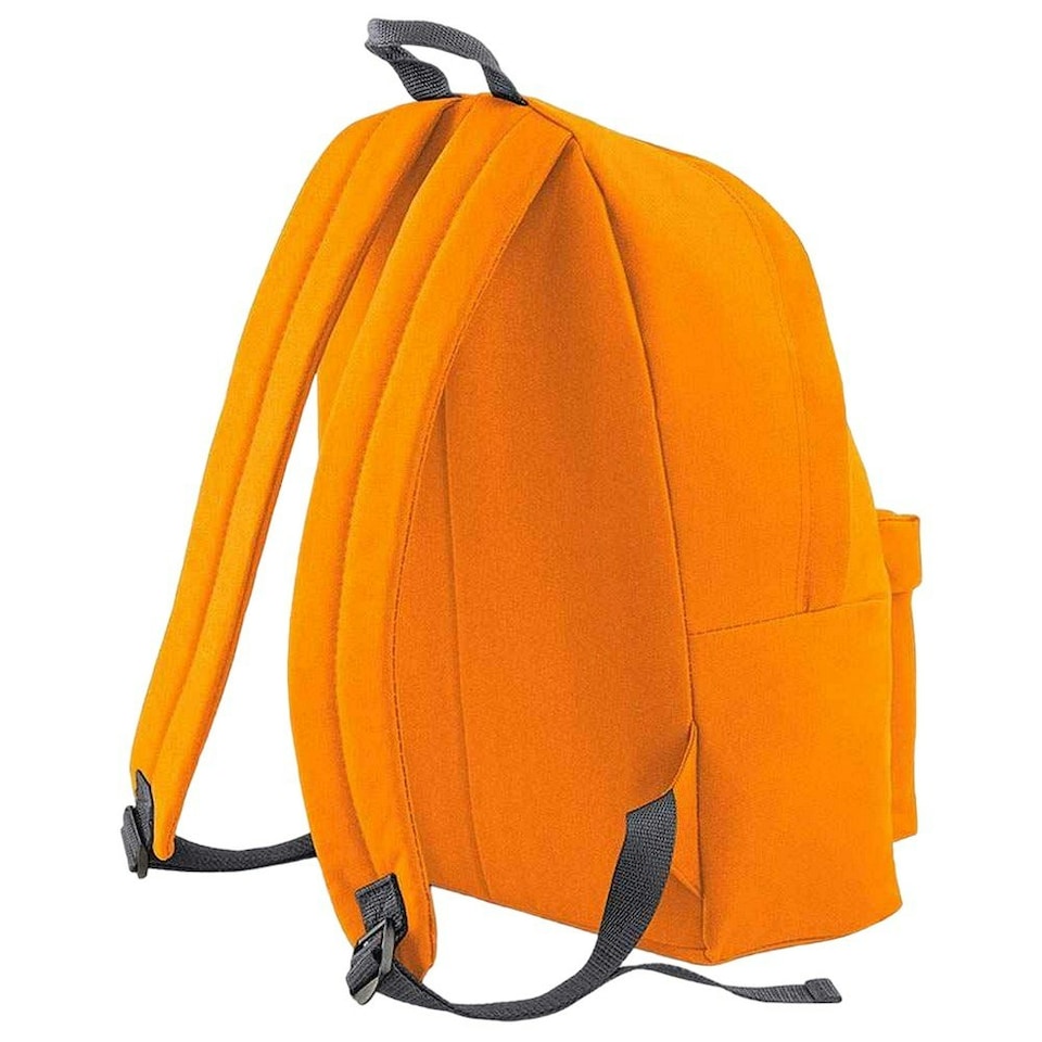 image 1 of Bagbase Original Plain Backpack - Orange/Graphite Grey - One Size