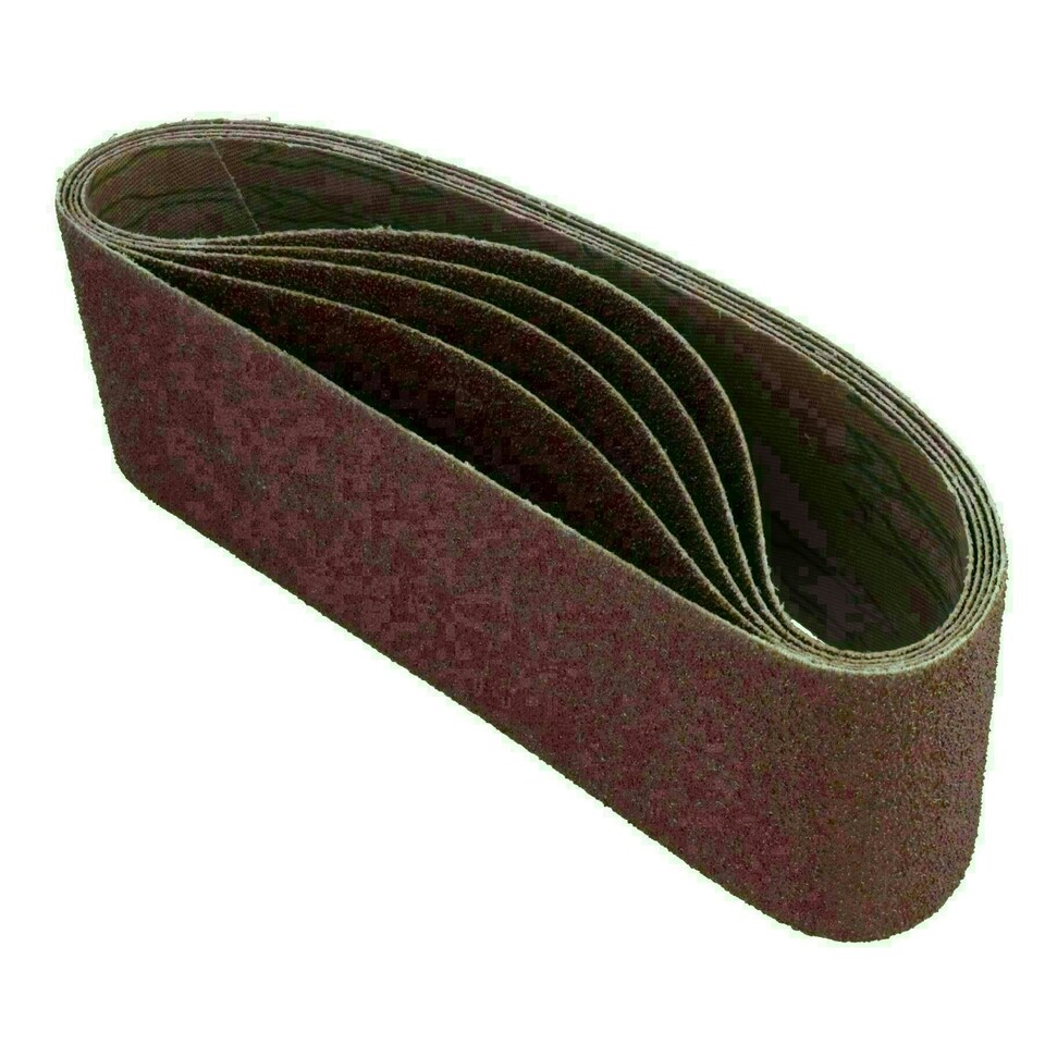 image 1 of 75mm x 533mm 40 Grit Coarse Abrasive Sanding Belt Sander Discs 25 Pack
