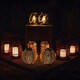 image 3 of ValueLights 2 pack of Solar powered Lantern cage with Hemp Rope Handle