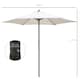image 7 of Outsunny 2.8m Patio Umbrella Parasol Outdoor Table Umbrella 6 Ribs Off-White