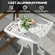 image 4 of Outsunny Cast Aluminium Bistro Table with Umbrella Hole, Bronze Tone 