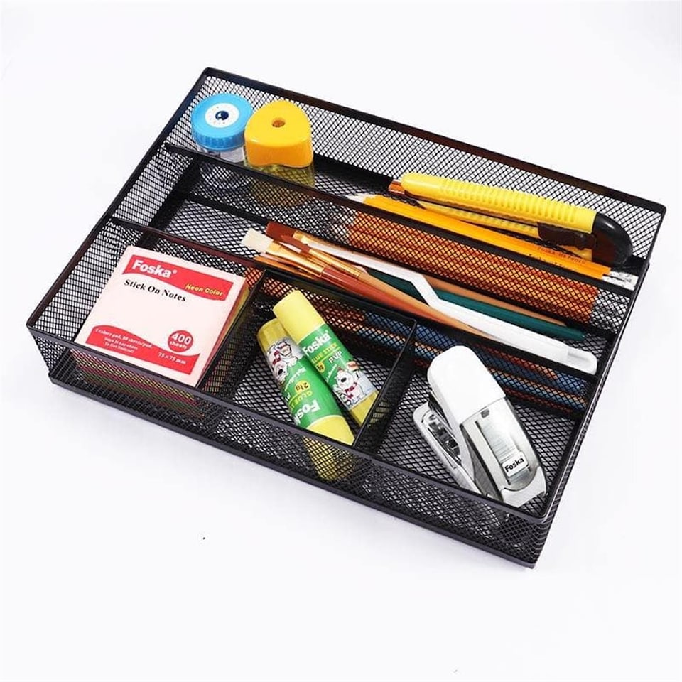 image 1 of 5 Sorter Drawer Mesh Desk File Black Organizer 30 x 21.5 x 6cm