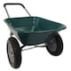 image 2 of Two Wheel Plastic Green Wheelbarrow - 75L/120kg Capacity with Puncture Proof Wheels