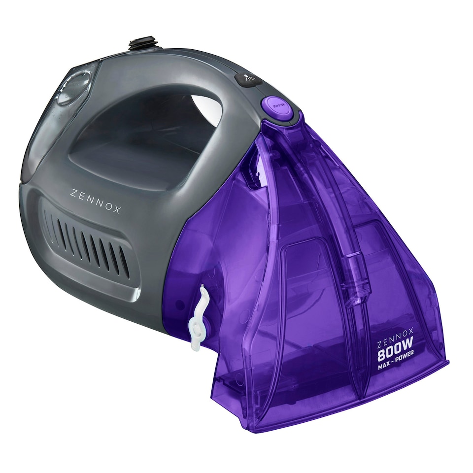 image 1 of Handheld Carpet, Rug and Upholstery Washer 800w | Powerful & Compact Spot & Stain Cleaner Washer Machine | Grey & Purple