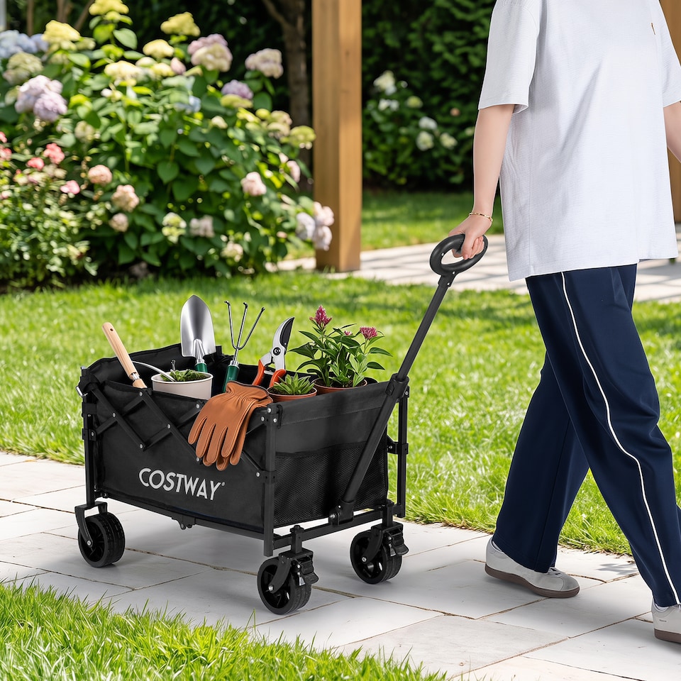 image 1 of Foldable Transport Trolley 63-92L with All-Terrain Wheels
