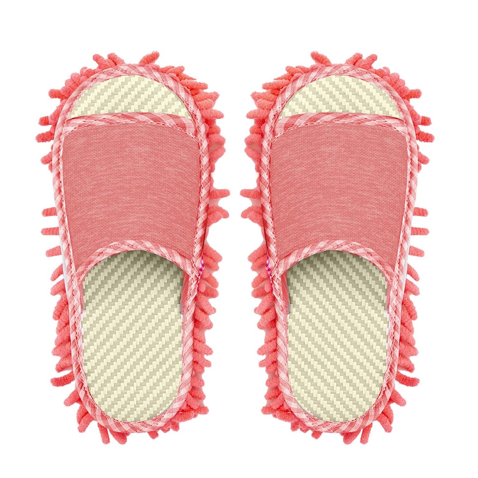 image 1 of Haven Mop Shoe High-Quality Microfiber Chenille Flexible & Elastic - Pink