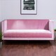 image 2 of Interiors by Premier 3 Seat Pink Sofa, Plush Pink Velvet Upholstered Settee Sofa, Classic Style Sofa Couch For Outdoor Patio Pink