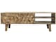 image 1 of Geometric TV Unit - Mango Wood - L35 x W118 x H41 cm - Mango Light Finish