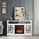image 3 of COSTWAY 2000W Electric Fireplace Insert Fireplace White